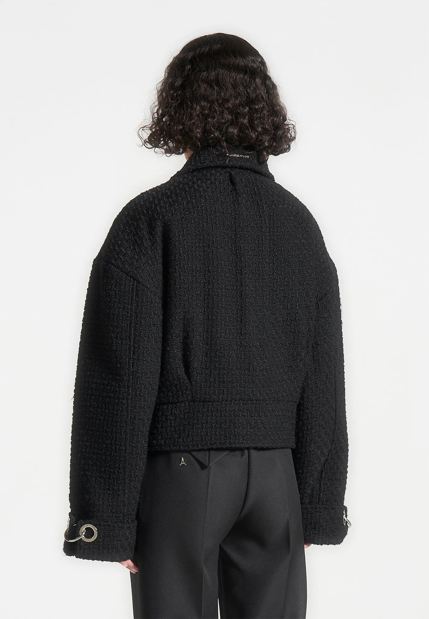 Boxy Boucle Jacket - Black