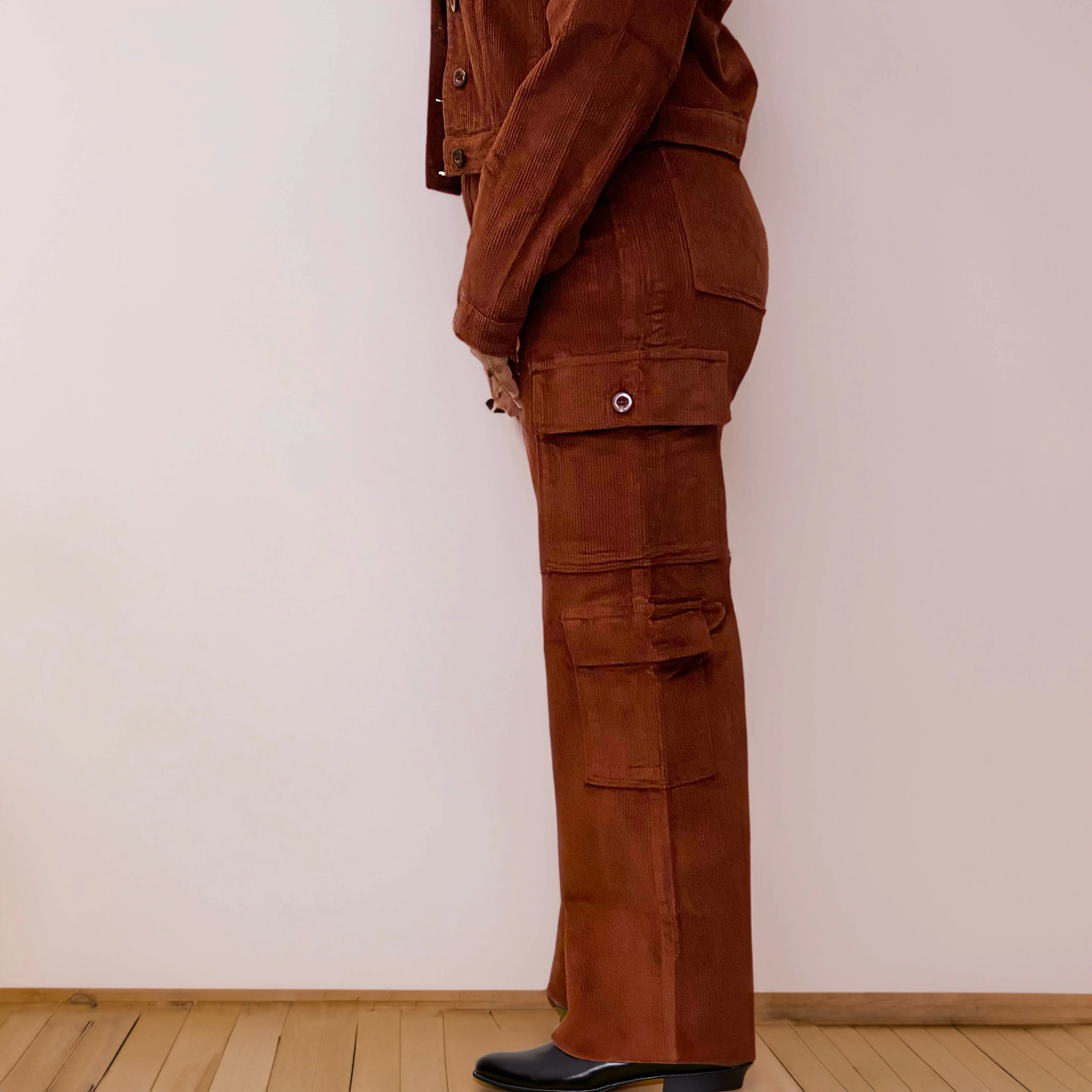Brick Corduroy Cargo Vintage Pants