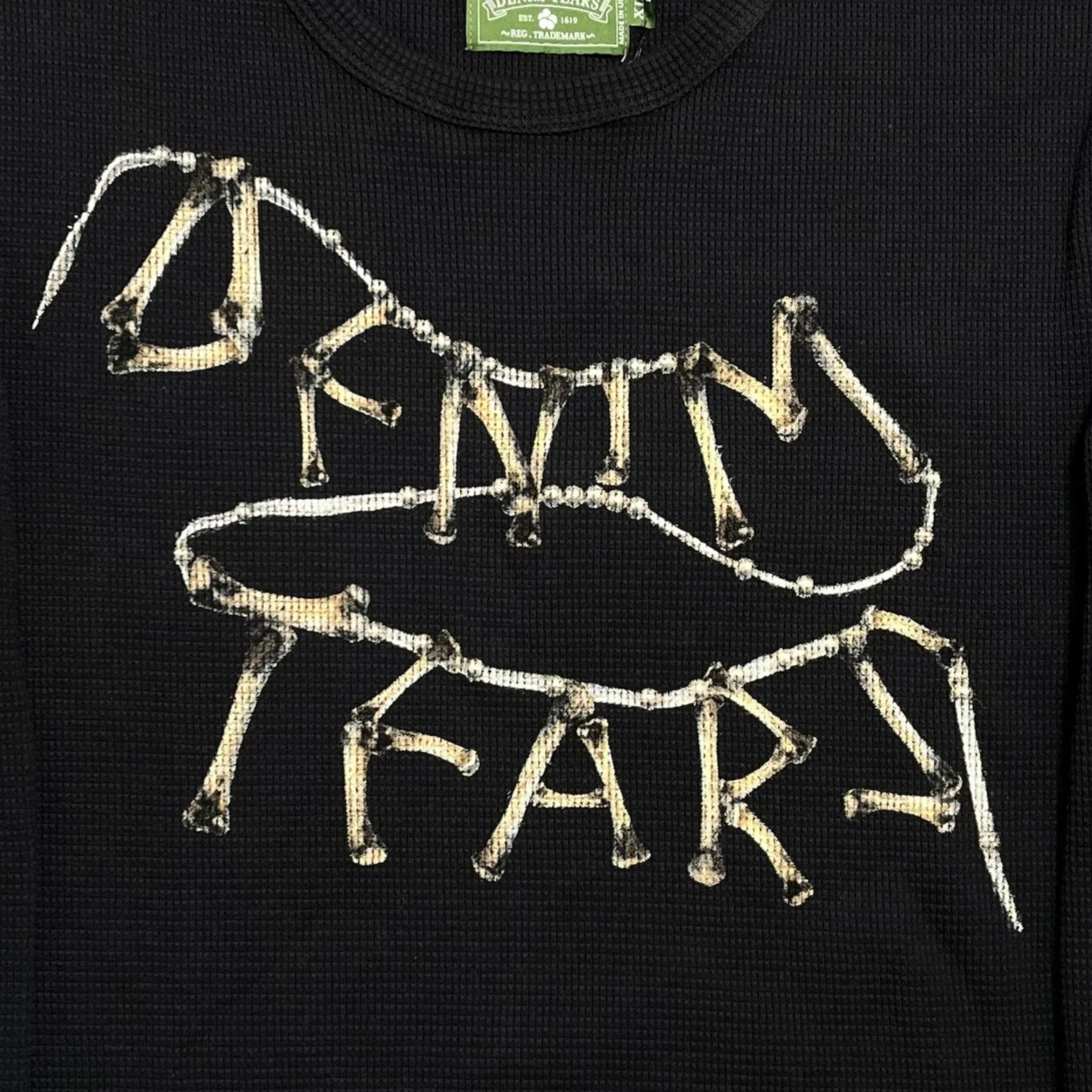 Denim Tears Chicken Bone Thermal Long Sleeve Black