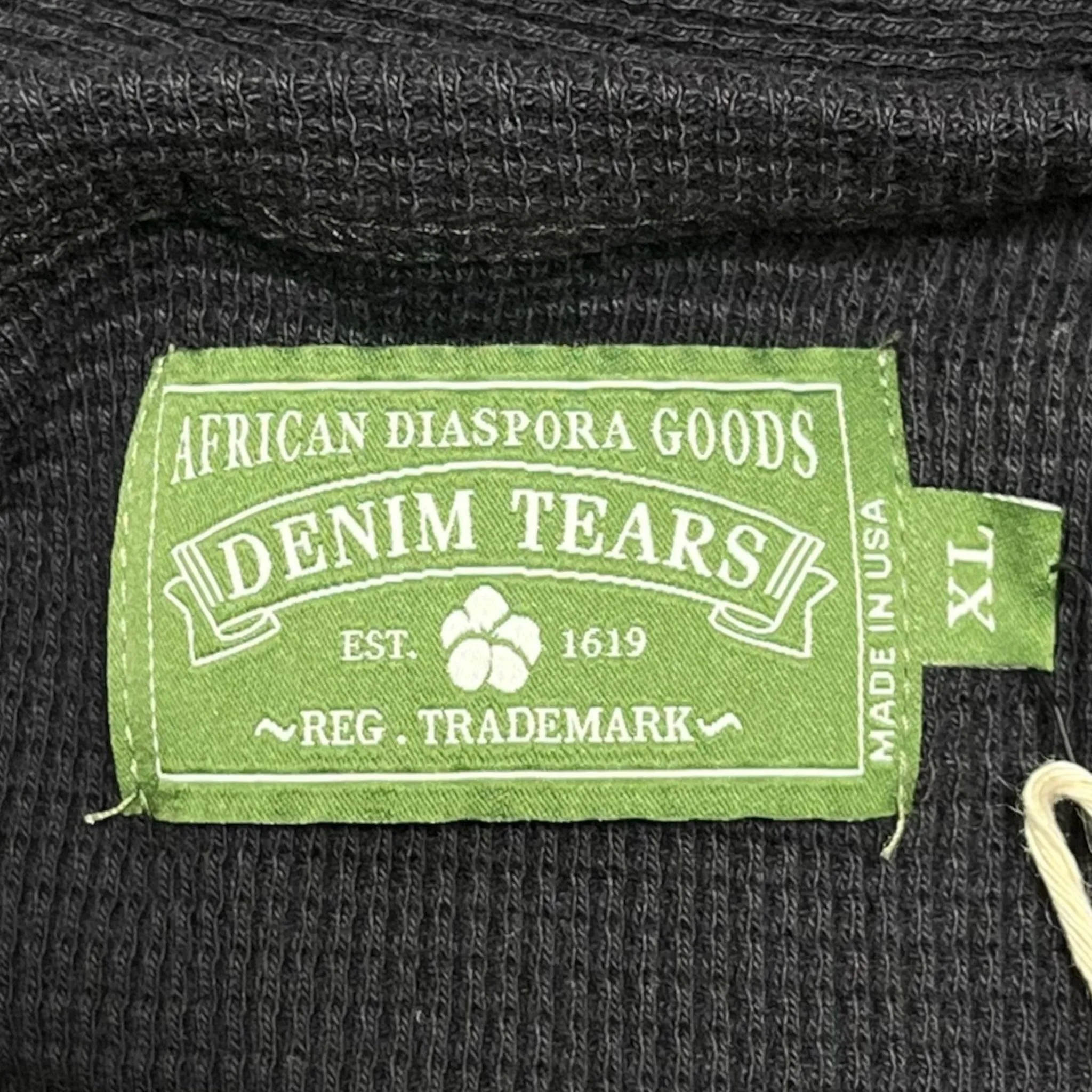 Denim Tears Chicken Bone Thermal Long Sleeve Black
