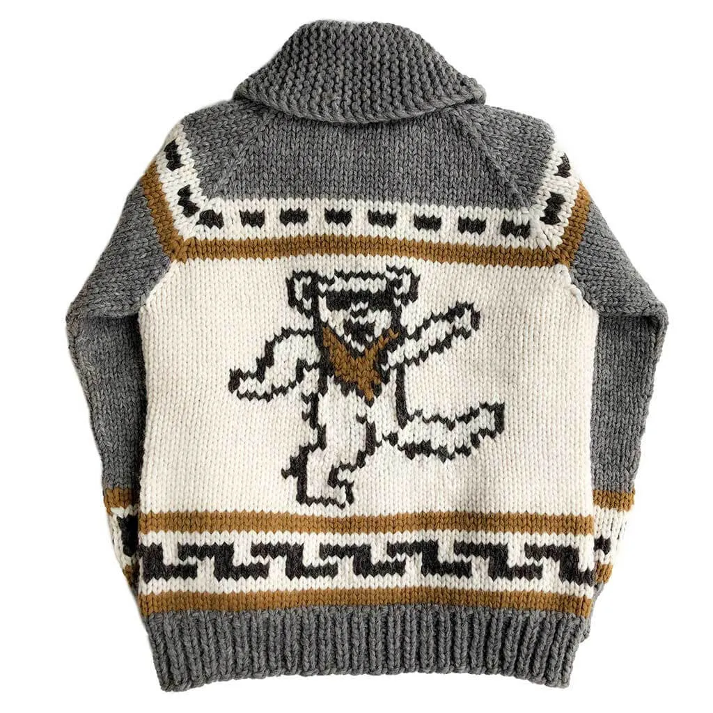 Granted Grateful Dead Dude Bear Chunky Knit- Sheep Grey