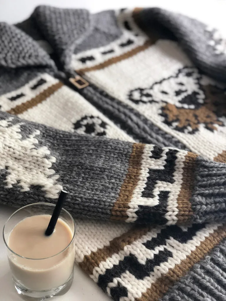Granted Grateful Dead Dude Bear Chunky Knit- Sheep Grey