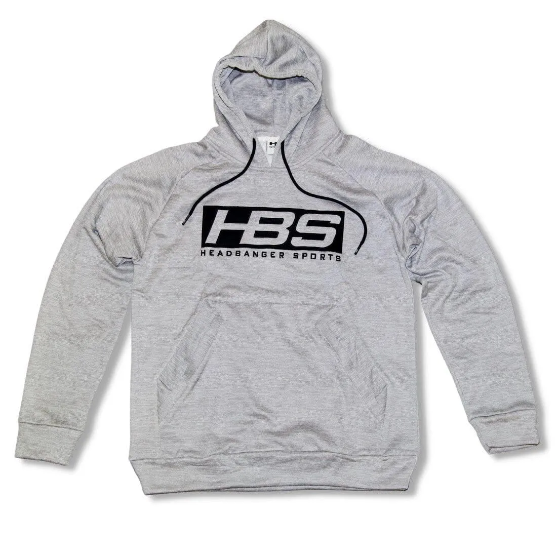Headbanger Sports Performance Fleece Line Hoodie w/ Kangaroo Pocket: Heather Gray