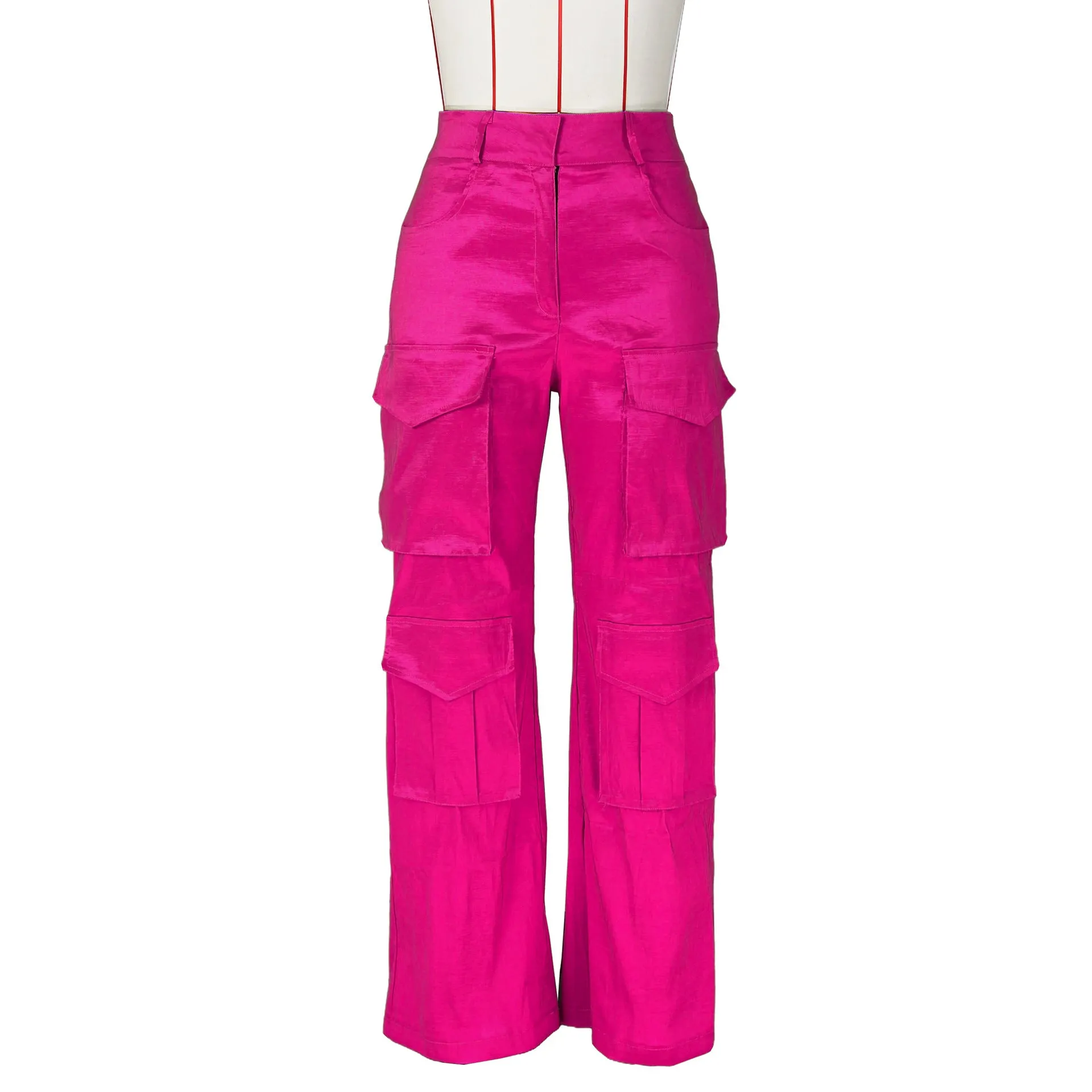 MB FASHION High-Waisted Cargo Pants with Pockets 0617LY
