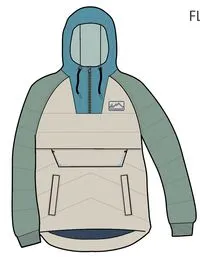 Ocean Recycled Insulated 1/2 Zip Jacket - Pebble Grey