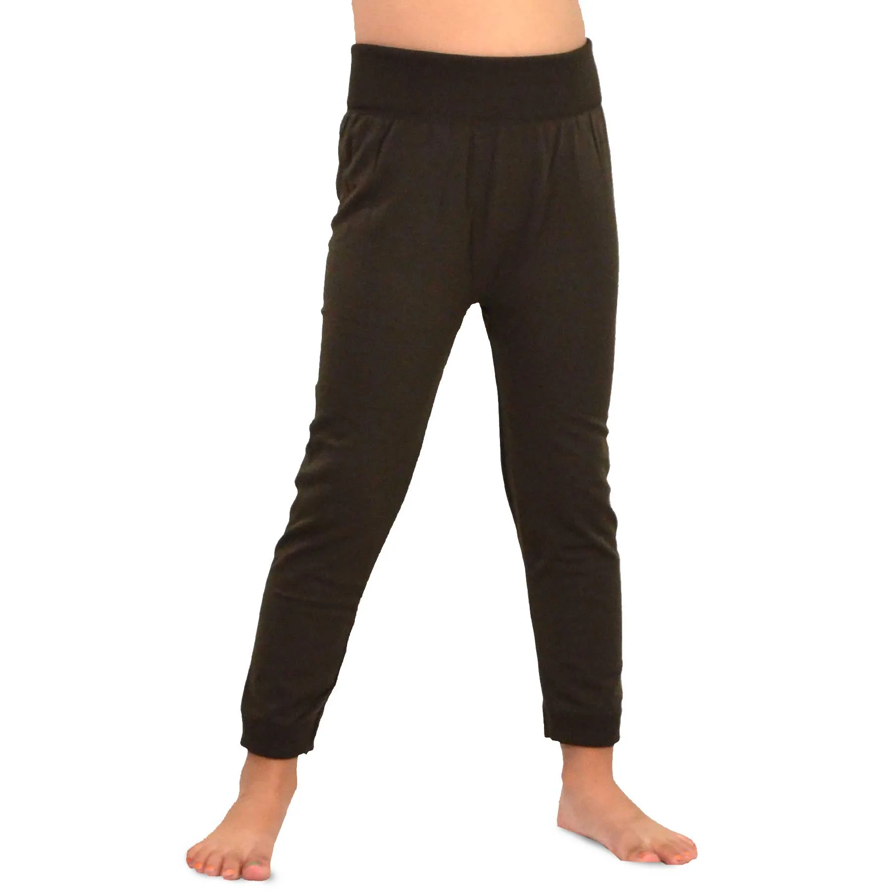 TeeHee Socks Kid's Casual Acrylic Leggings Brown/Charcoal Black 3-Pack (70896)