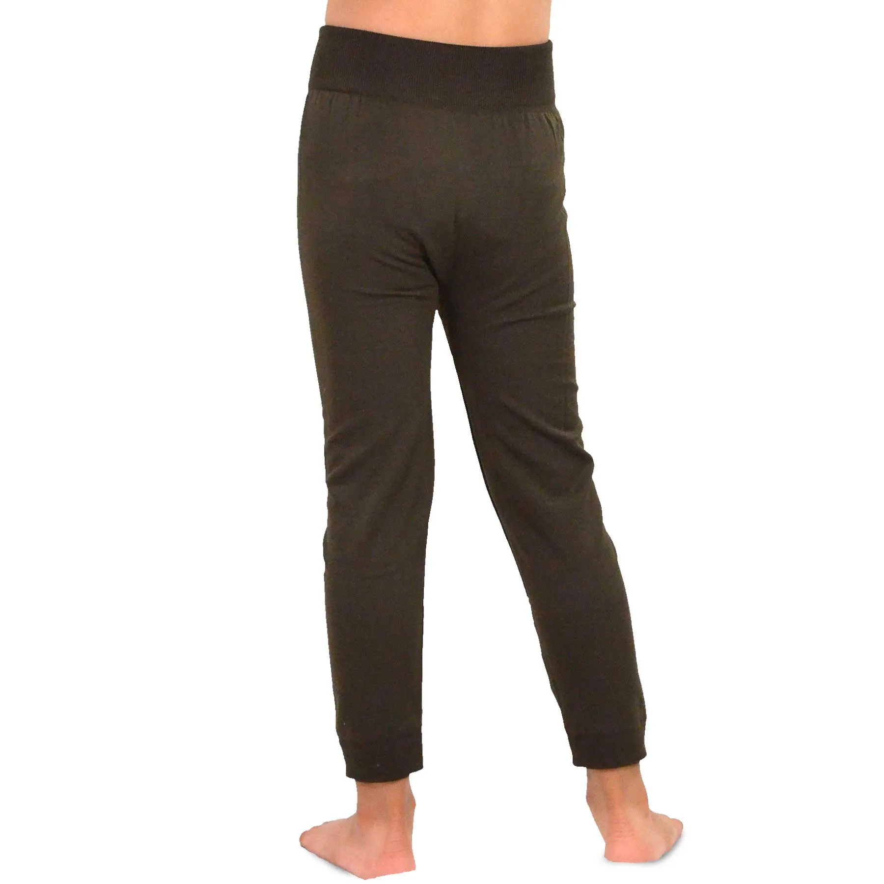 TeeHee Socks Kid's Casual Acrylic Leggings Brown/Charcoal Black 3-Pack (70896)